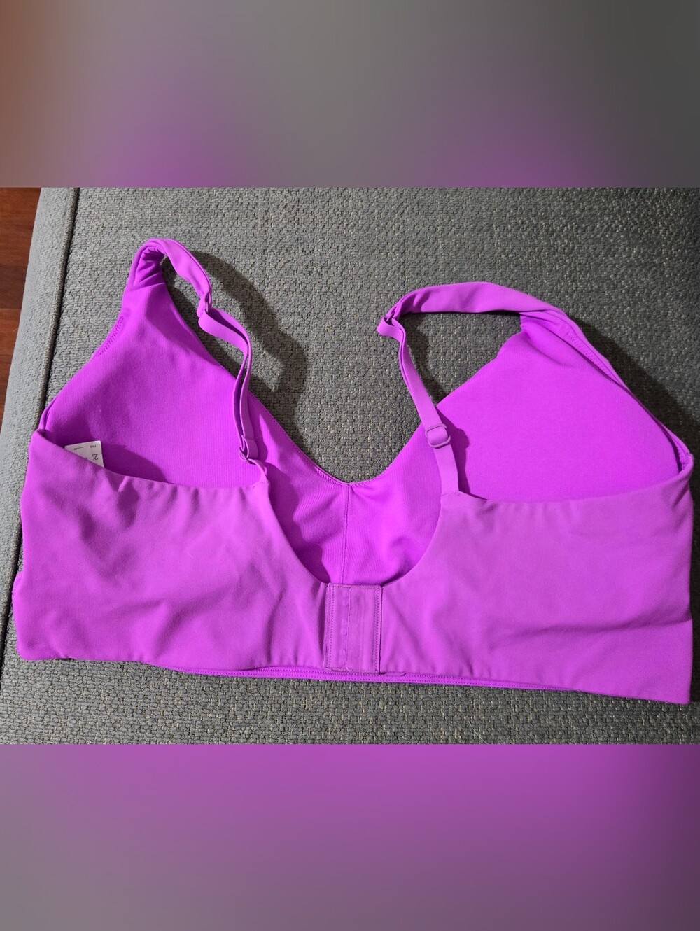 Fabletics Purlux Longline Low Impact Sports Bra - Neon Fuchsia - Picture 5 of 6
